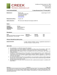 PR Instl Docs FL20674 R1 II BOS16001.1 2017 FBC Evaluation Report Tile Adhesive
