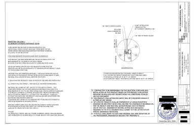 PR INSTL DOCS FL20701 R6 II 20701.2  SERIES ENV-350 ALUMINUM OUTSWING ENTRANCE DOOR - S.M.I -SS