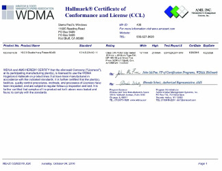 PR CERTIFICATE FL21160 R1 C CAC 436-H-674.08 CCL