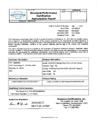 PR CERTIFICATE FL21179 R4 C CAC CERTIFICATION - 5470 2020