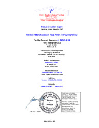 PR TECH DOCS FL21349 R3 AE FL21349.1 RIDGELINE ROOF PANEL EVAL REPORT-SEALED