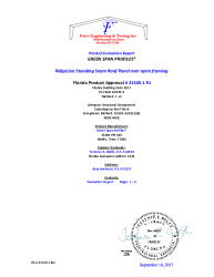 PR TECH DOCS FL21349 R1 AE RIDGELINE ROOF PANEL EVAL RPT SECURED