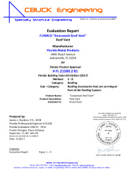 PR Instl Docs FL21580 R1 II 2 GooseneckRoofVent EVALREPORT