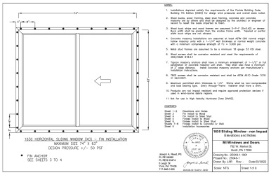 PR Instl Docs FL21638 R8 II 1630 HS 74x63 Non-Impact Installations - 2020 FBC