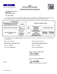 PR CERTIFICATE FL21705 R1 C CAC IMPACT LC-PG50 DP-55 196X120 WZ3