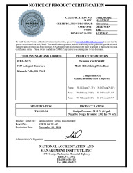 PR CERTIFICATE FL21706 R1 C CAC NI013493 DP65-70 72X80 TAS202