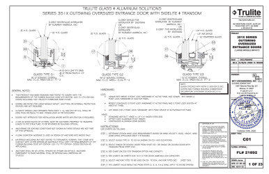 PR Instl Docs FL21892 R2 II SERIES 351X ALUMINUM OUT-SWING DOORS FA 10.13.2020 - SS