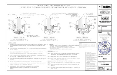 PR Instl Docs FL21892 R1 II SERIES 351 ALUMINUM OUT-SWING DOORS FA 1.17 SS