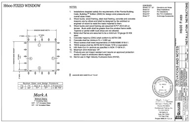 PR INSTL DOCS FL23998 R6 II H600  FIXED INSTALLATION DRAWINGS R2 04OCT20 SEALED