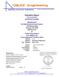 PR Instl Docs FL24225 R1 II 1 TeeLock 24gaSteel SteelPurlins EVALREPORT
