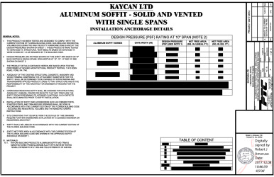 PR Instl Docs FL24564 R0 II KAY0015 Rev0 AlumSoffit SingleSpan ss