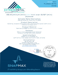PR TECH DOCS FL25621 R1 AE 032 SNAPMAX PLYWOOD HVHZ