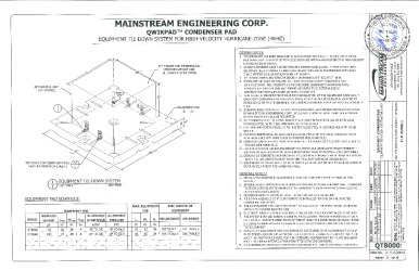 PR Instl Docs FL25896 R1 II 5010248 QwikPad™ For Condensers - Equipment Tie-Down System for High-Velocity Hurricane Zone (HVHZ) R1