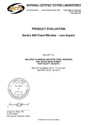 PR TECH DOCS FL26033 R4 AE 600 SERIES FIXED NON-IMPACT EVALUATION REPORT