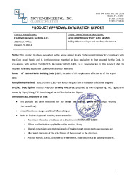 PR TECH DOCS FL26540 R0 AE EVALUATION REPORT SS
