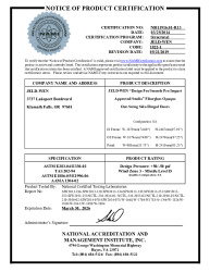 PR CERTIFICATE FL16674 R12 C CAC NI011916.01-R13