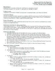 PR Instl Docs FL16746 R4 II FPA 16746 SCV660MD PE Eval Report 2022-8-8