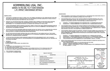 PR INSTL DOCS FL26935 R1 II NL-0099 REV0 XX TT CASEMENT KOMMERLING SS