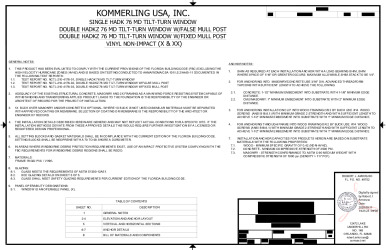 PR Instl Docs FL26935 R1 II NL-0137  Rev0 SINGLE HADK 76 MD and DOUBLE HADKZ 76 MD TILT-TURN WINDOW ss