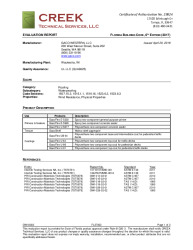 PR Instl Docs FL27003 R0 II GW18003 2017 FBC Eval Report Waterproofing FINAL