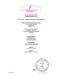 PR Instl Docs FL27203 R0 II 26 Ga. PBR Structural Roof Panel