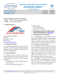PR Instl Docs FL27567 R2 II 11030-007-1stCoast-AmourRibOver2x4Purlins-CertRepRev4