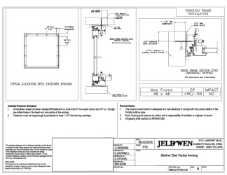 PR Instl Docs FL27588 R1 II Siteline Clad Pocket Awning Install 48x48