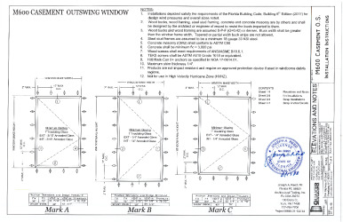 PR Instl Docs FL27673 R0 II M600 Casement Windows R1 SEALED