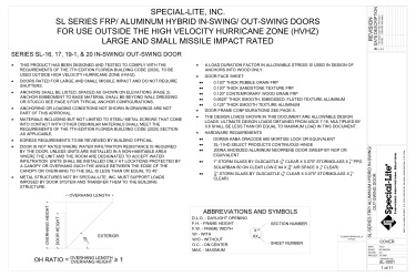 PR INSTL DOCS FL27723 R2 II FL27723 R2 II SL SERIES FRP ALUMINUM HYBRID IN-SWING OUT-SWING DOORS