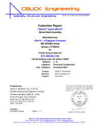 PR Instl Docs FL28122 R1 II 1 MX1 SteelOnSteelSupports EVALREPORT