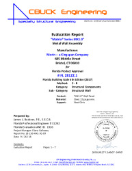 PR Instl Docs FL28122 R0 II 1 MX1 SteelOnSteelSupports EVALREPORT