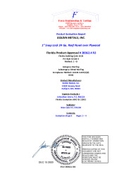 PR TECH DOCS FL28362 R2 AE 1 SNAP LOCK 24 GA. OVER .5 PLYWOOD HVHZ SIGNED SEALED
