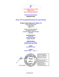 PR INSTL DOCS FL28364 R1 II FL28364.1 R1 24 GA. 78 CORRUGATED ROOF PANEL SEALED