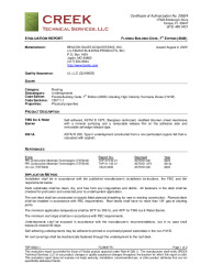 PR INSTL DOCS FL28697 R1 II TBP18002.1 2020 FBC EVAL UNDERLAYMENTS FINAL
