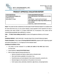 PR TECH DOCS FL29107 R0 AE EVALUATION REPORT (3500 FXW AND SHW) - SS