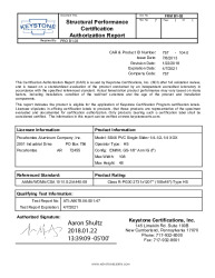 PR CERTIFICATE FL29254 R0 C CAC 757-104CAR MODEL SS46 PVC SINGLE SLIDER 14 12 14 XOX