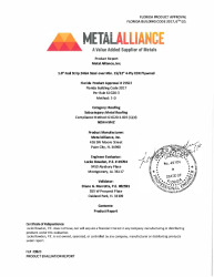 PR TECH DOCS FL29523 R0 AE 1.0 NS 24GA GALVALUME STEEL NON HVHZ C REPORT W DETAIL