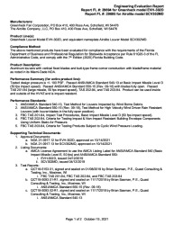 PR Instl Docs FL29694 R2 II 29694 EVH-302D PE Eval Report 10-15-2021