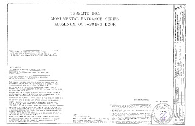 PR Instl Docs FL29696 R3 II SS - Tubelite Monumental OS (LMI) DWG 19-33F (2020.1)