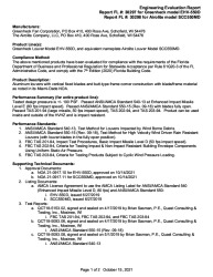 PR Instl Docs FL30297 R2 II 30297 EHV-550D PE Eval Report 10-15-2021
