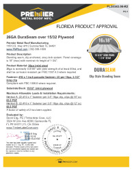 PR INSTL DOCS FL30343 R2 II 26GA DURASEAM PLYWOOD