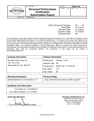 PR CERTIFICATE FL30514 R2 C CAC KEYSTONE CERT 007-475.0