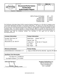 PR CERTIFICATE FL30514 R0 C CAC KEYSTONE CERT 007-474.0