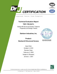 PR TECH DOCS FL30525 R0 AE 200203 TER 1703-05 STARBORN FASTENER PROPERTIES SEALED