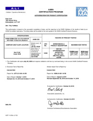 PR CERTIFICATE FL30852 R0 C CAC SCM 2001 SH WFRAMEMASTER RECEPTOR IMPACT AW PG50 40X84