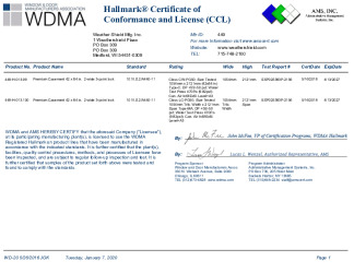 PR CERTIFICATE FL30918 R1 C CAC 449-H-013.99, 100 PREM TWIN CASEMENT