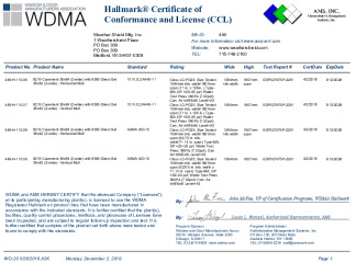 PR CERTIFICATE FL30918 R0 C CAC 449-H-110.06, .07, .08, .09 SIGNATURE TWIN CASEMENT WITH TWIN DS
