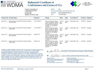PR CERTIFICATE FL30918 R0 C CAC 449-H-075.14, 15, 18, 19 VINYL TWIN CASEMENT WITH DS STACK 72X108