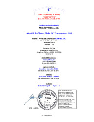 PR Instl Docs FL30920 R1 II FL30920.2 Max-Rib Roof Panel over OSB Eval Report sealed