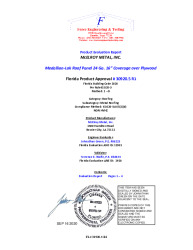 PR Instl Docs FL30920 R1 II FL30920.5 Medallion-Lok Roof Panel over Plywood Eval Report sealed